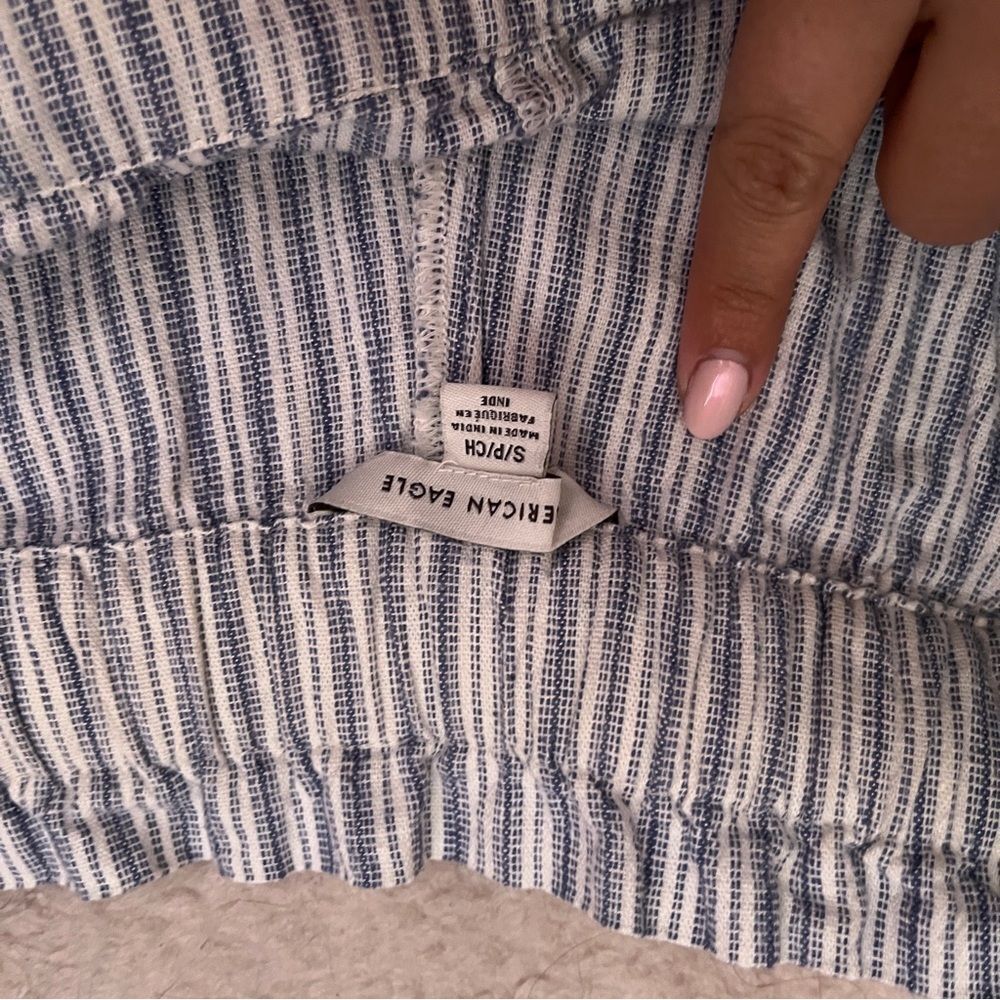 American-eagle Women's White and Blue Trousers - Picture 6 of 7